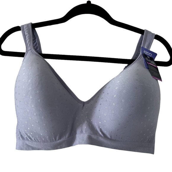 NWT Bali Bra in Purple with Light Polka Dots size 42DD - Picture 1 of 8